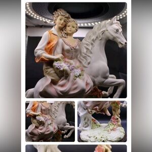 Da Vinci collection Romantic Couple on Horse Figurine